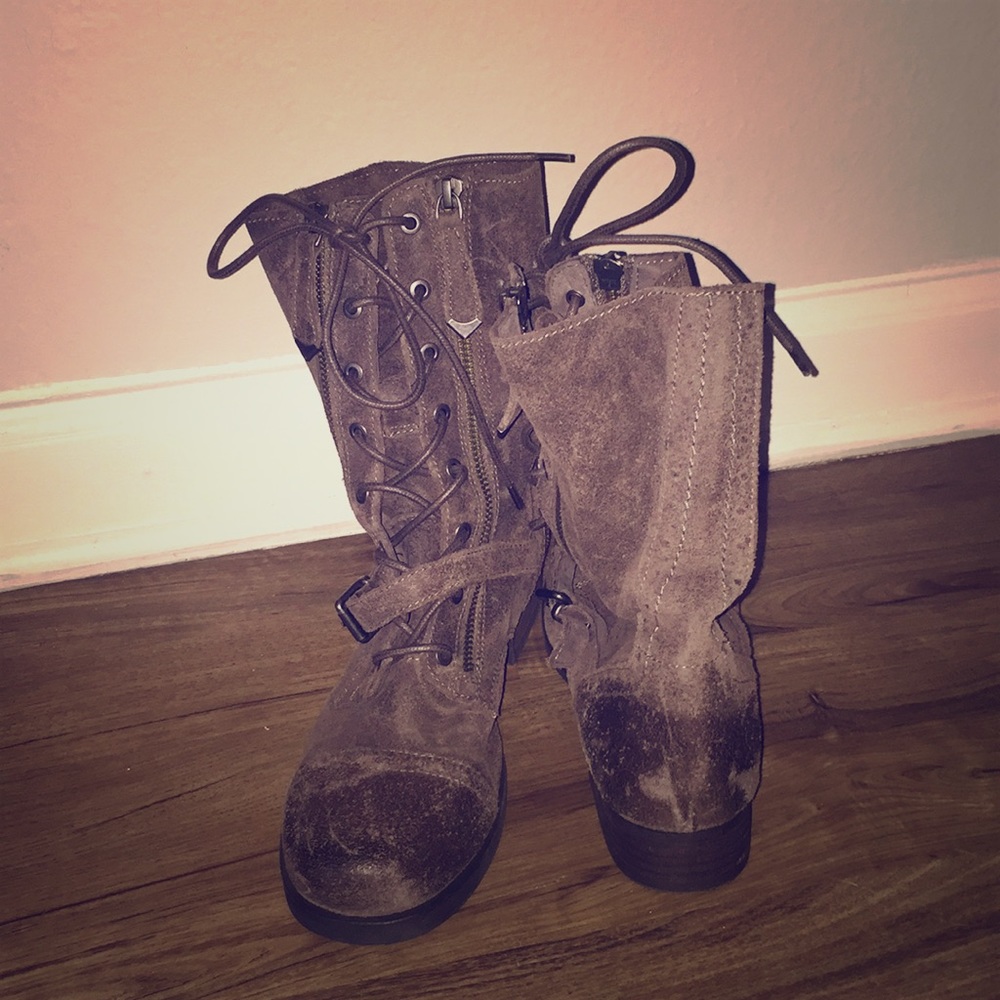 Aldo genuine leather combat boots - Picture 1 of 3